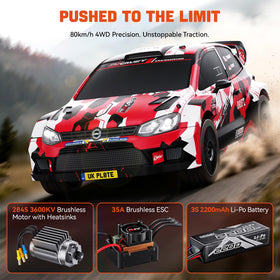 DIKAVEY 1:12 RC rally car side drift demonstrates precise handling and control