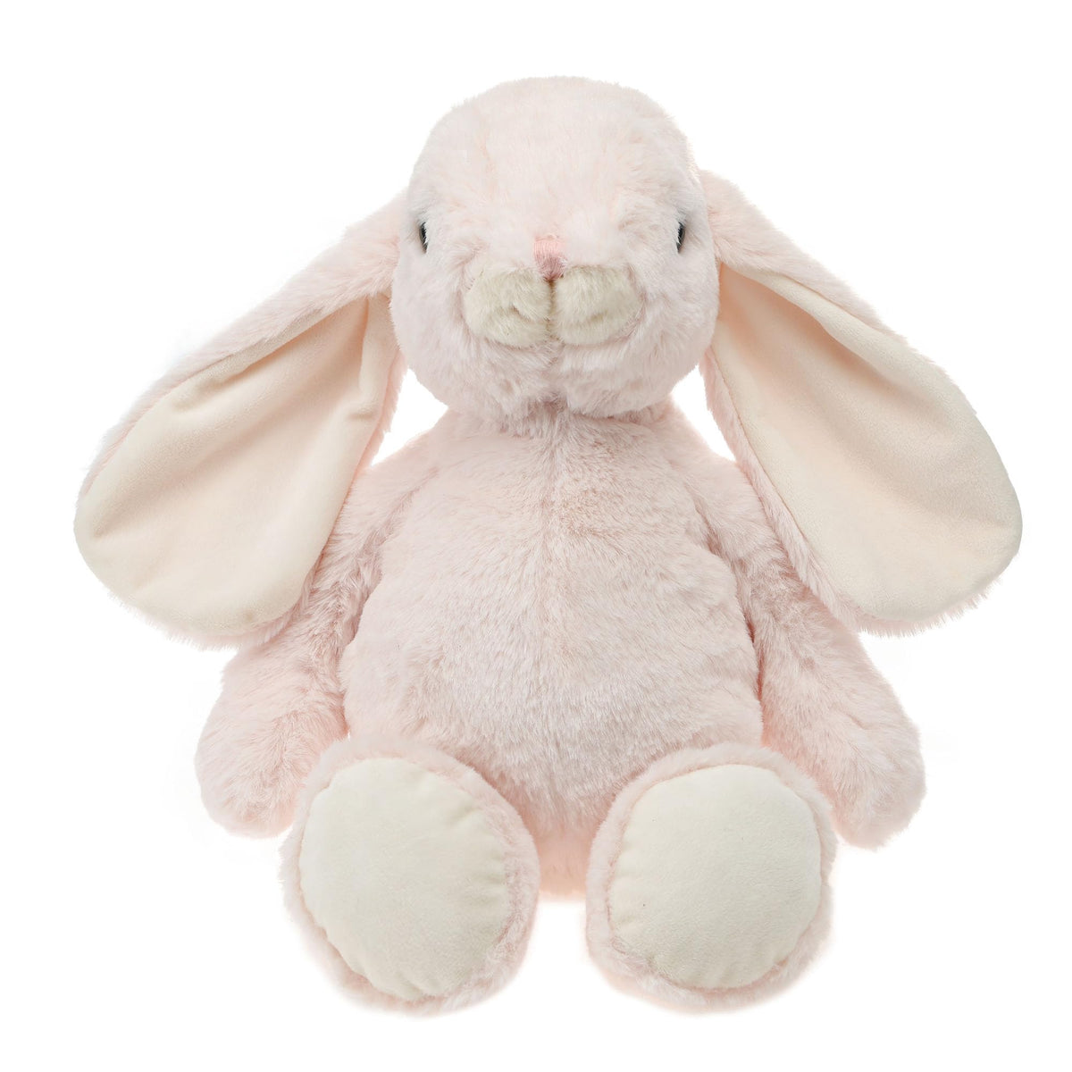 DILLY DUDU pink bunny plush front view for cozy cuddling.