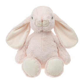 DILLY DUDU pink bunny plush front view for cozy cuddling.