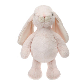 DILLY DUDU pink bunny plush seated pose ideal as a decorative companion.