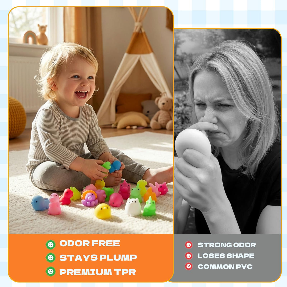 Dimatima holiday stocking stuffers mochi squishy toys add cute, compact gifts.