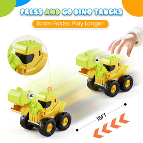 Dimoarch blue dinosaur road roller engages sandbox projects and motor skills.