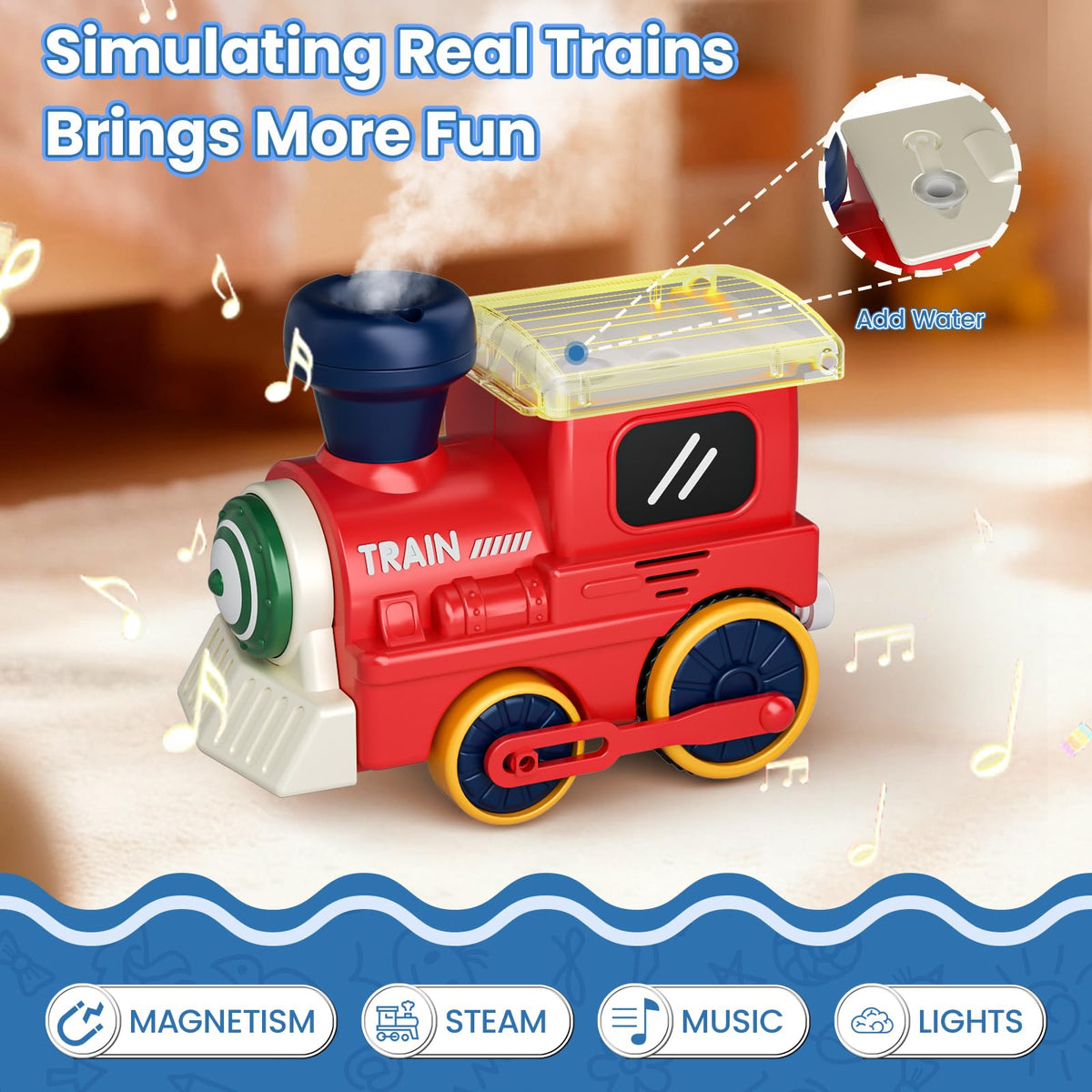 Dimoarch electric train set dump truck focus sparks creative sorting and cause-and-effect play.