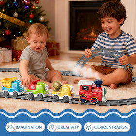 Dimoarch road signs introduce kid-friendly traffic cues during indoor play.