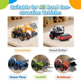 Dimoarch road roller toy with grippy wheels for smooth rolling on various surfaces.