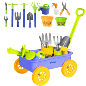 Dimple Garden Wagon side view showcasing sturdy construction for outdoor play.