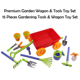 Dimple garden wagon toy set—handle close-up showing non-slip design