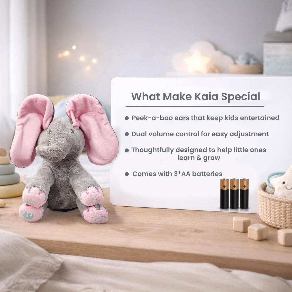 Dimple Kaia Elephant baby gift option charming for showers and birthdays