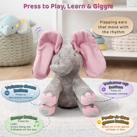 Dimple Kaia Elephant moving ears engage senses during play and learning