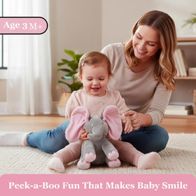Dimple Kaia Elephant nursery decor-friendly plush adds gentle whimsy to cribs