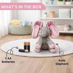 Dimple Kaia Elephant toddler toy supports imaginative playtime