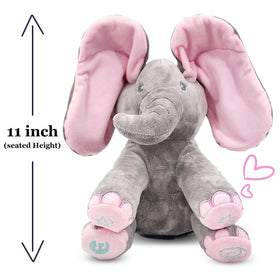 Dimple Kaia Peek A Boo Elephant Toy in song mode delivers cheerful tunes for babies