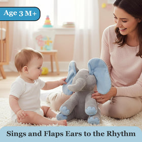 Dimple Kyle elephant toy battery access for quick replacement with screwdriver
