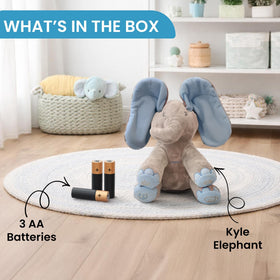 Kyle elephant ready-to-play with batteries included for newborns