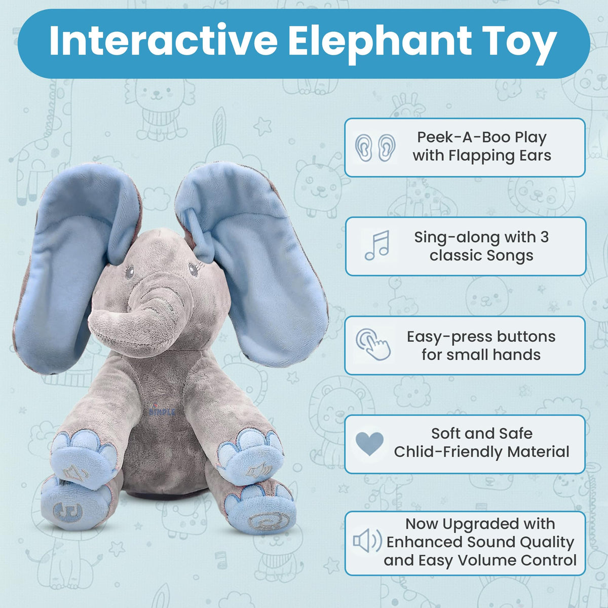 Dimple Kyle plush with ultra-soft materials for cozy, safe hugs