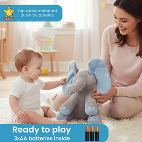 12-inch Kyle elephant compact size, travel-friendly