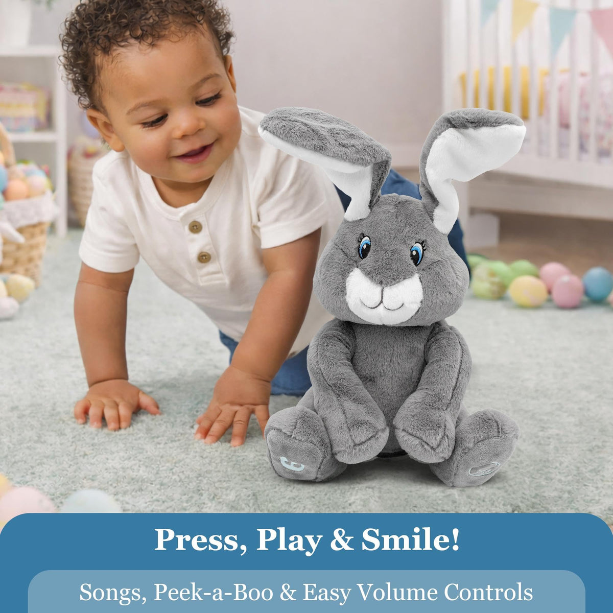 Dimple Milo nursery decor companion adds charm to a crib