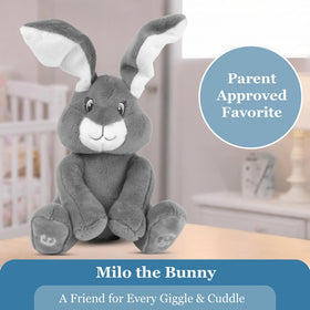 Dimple Milo travel-friendly bunny for stroller trips