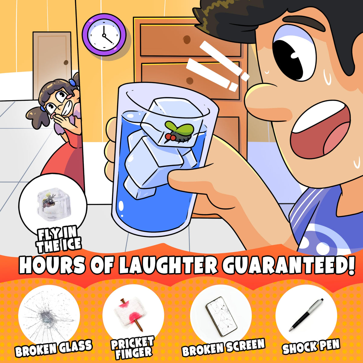 DIMROM family-fun pranks help create lighthearted bonding during gatherings.