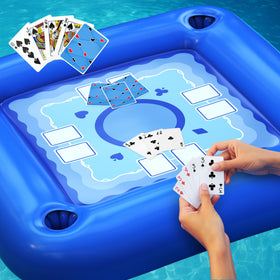 DIMROM floating pool table with card holders for social gaming