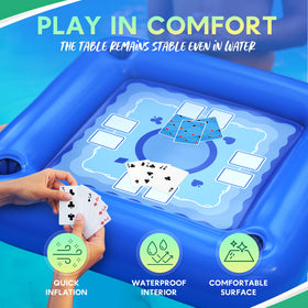 DIMROM pool party setup ideal for snacks and games