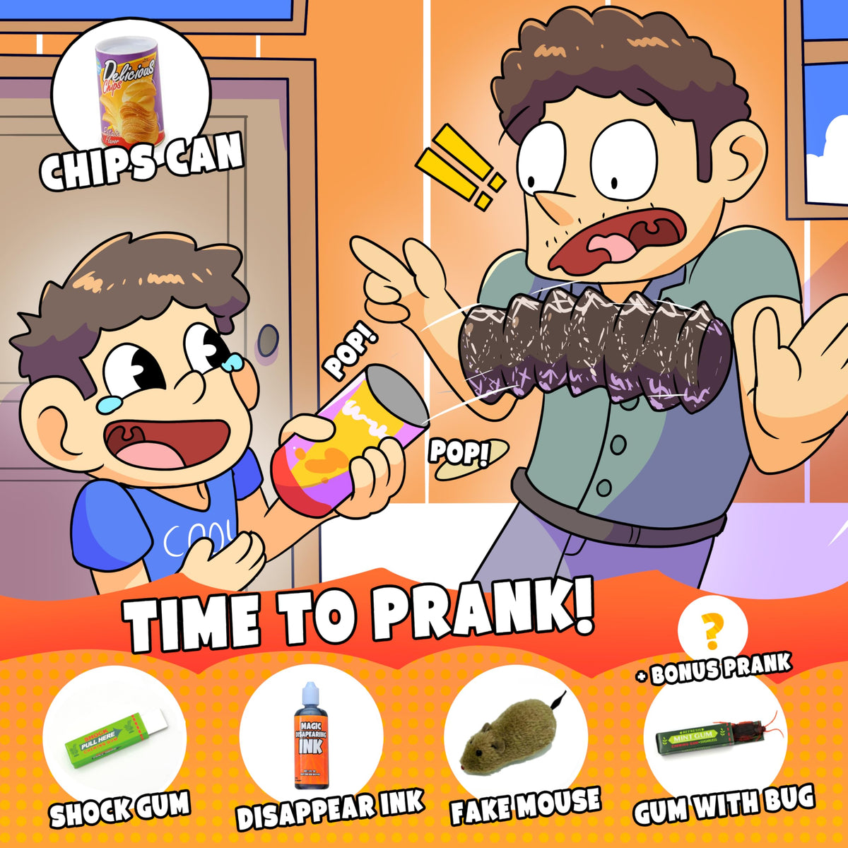 DIMROM prank kit close-up showing quick setup for effortless pranks.
