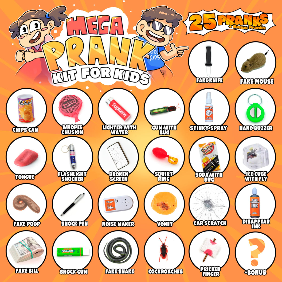 DIMROM prank toys collection on display, encouraging creative play and shared laughter.