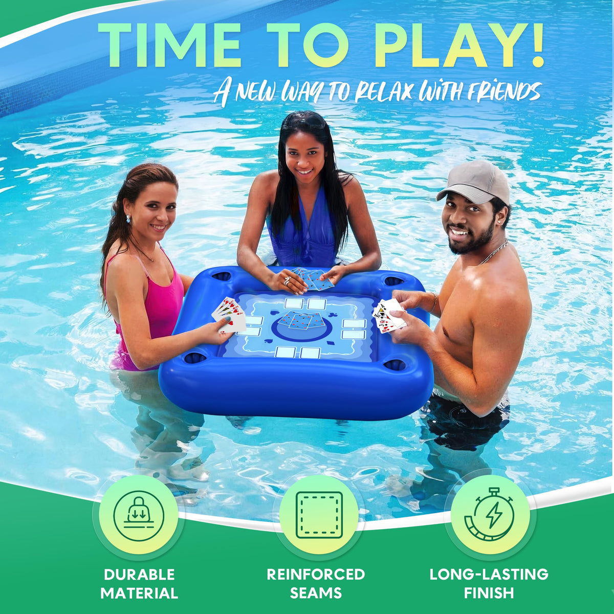 DIMROM strong stable design resists tipping for safe water play