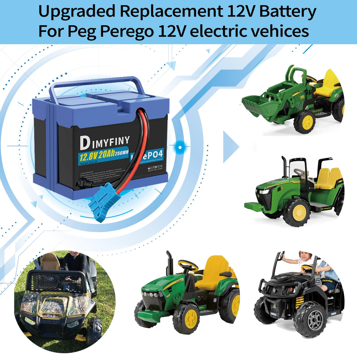 Dimyfiny fast charger 2A for quick recharges.
