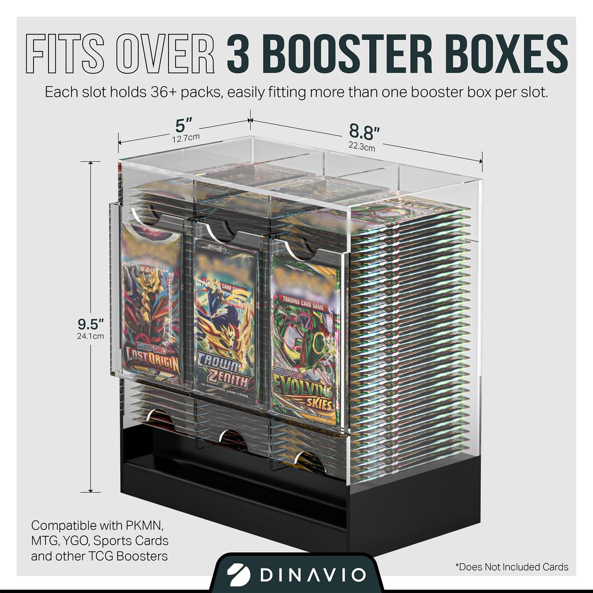 Dinavio Crafthouse 3-Slot Dispenser side view showing accessible openings