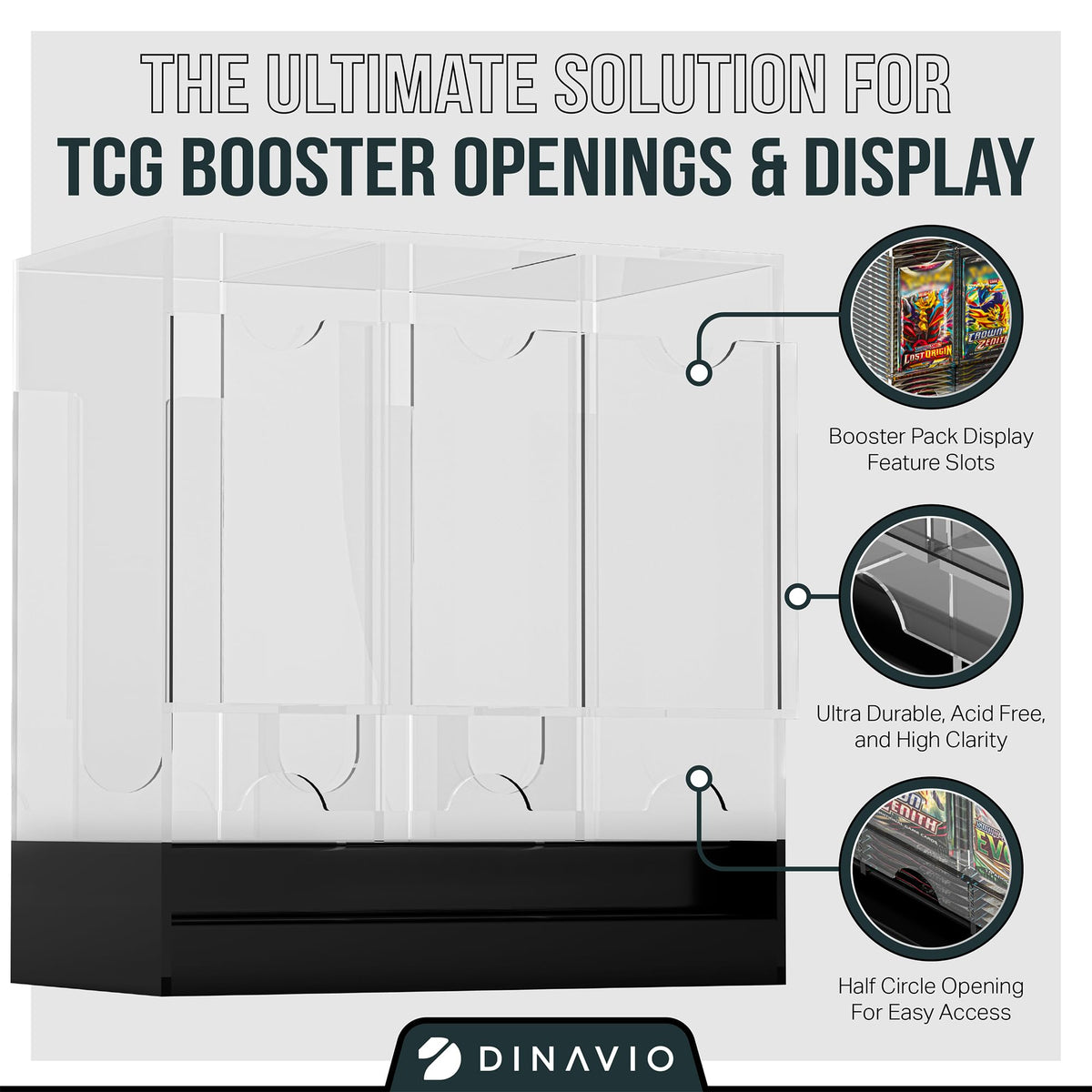 Dinavio Crafthouse crystal clear acrylic detail emphasizing durability