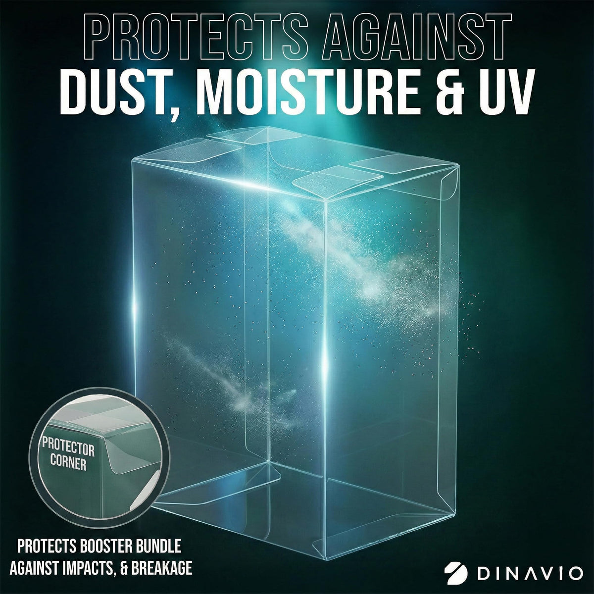 Dinavio Crafthouse UV-shield protector helps preserve booster box art from fading.