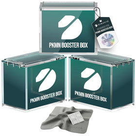 Dinavio Crafthouse PKMN booster case with acrylic stackable 3-pack for crystal-clear display.