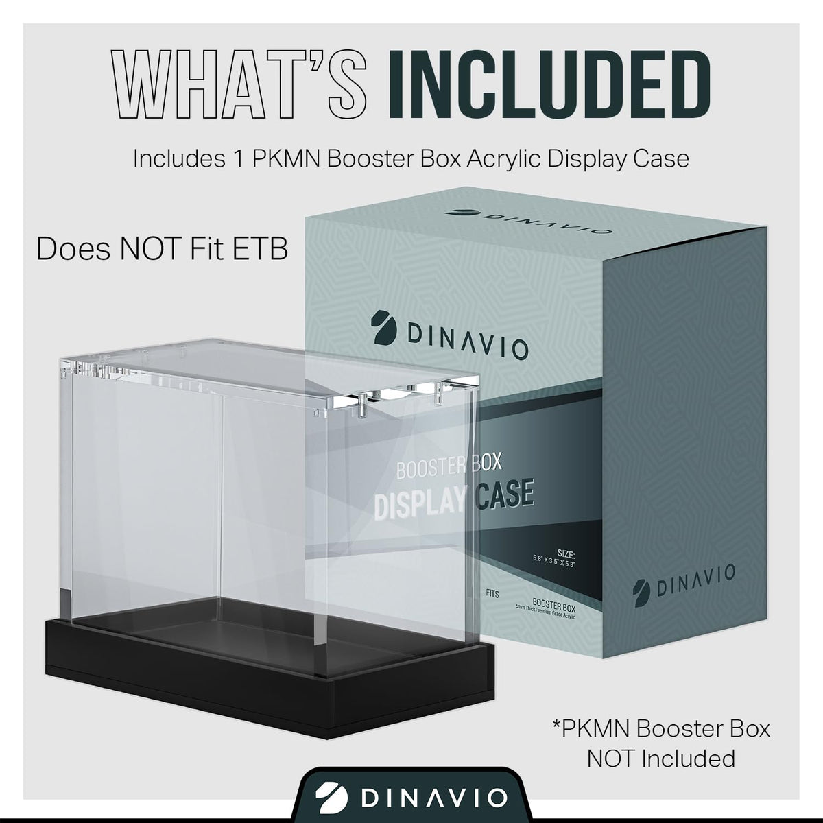 Dinavio Crafthouse PKMN Booster Box Case side view highlights snug profile.