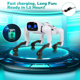 Dingdongwu Smart Robot Dog programming mode for customizing actions.