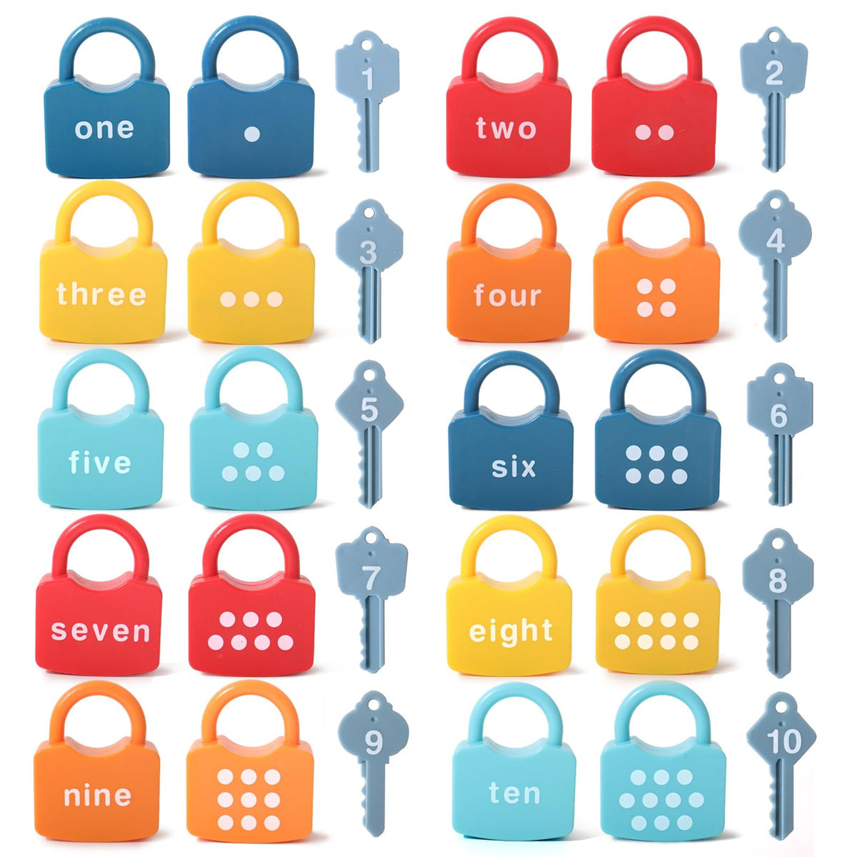 Dinhon lock-and-key toy close-up highlighting safe design and smooth edges