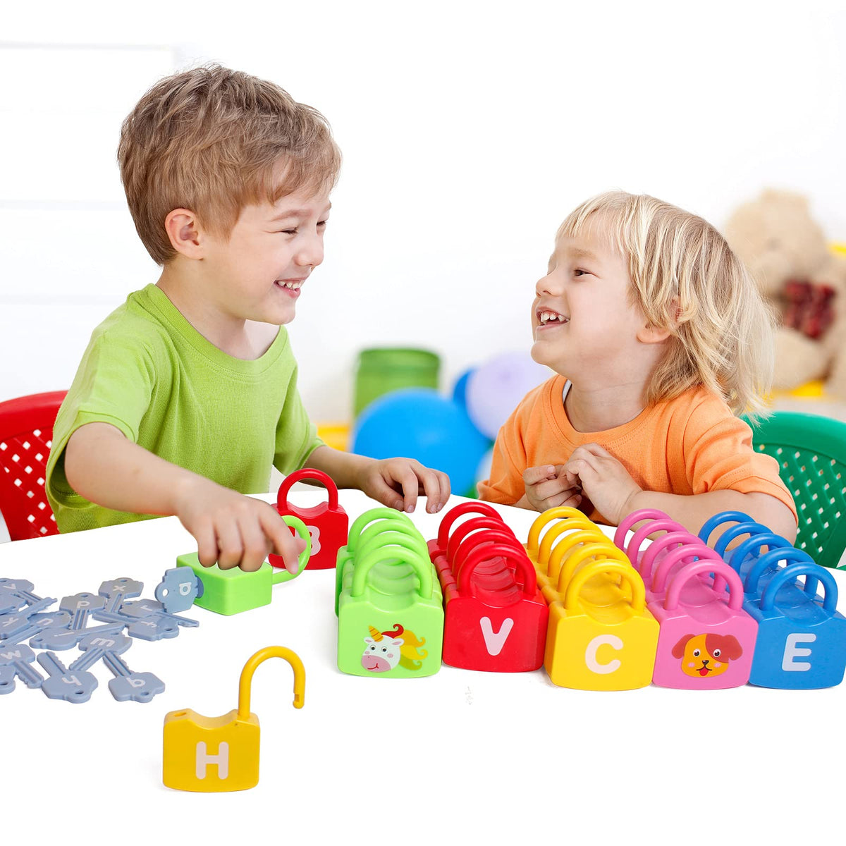 Dinhon Montessori learning game in a bright box invites play