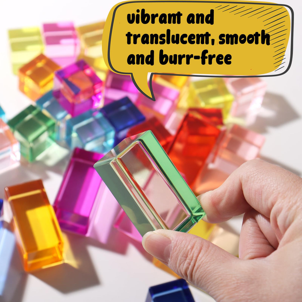 Dinhon smooth-edged blocks designed for safe toddler handling
