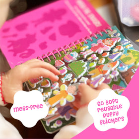 DINO MINI Stickypuff seven themed scenes spark storytelling and imagination.