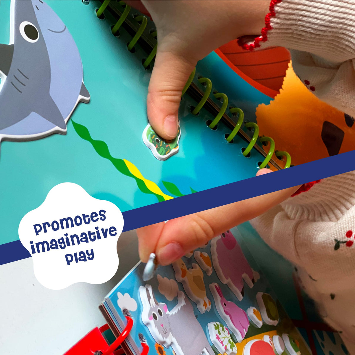 DINO MINI Stickypuff travel set for cars and flights with mess-free creativity