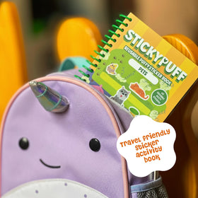 DINO MINI Stickypuff travel activities offer pocket-sized, mess-free fun.