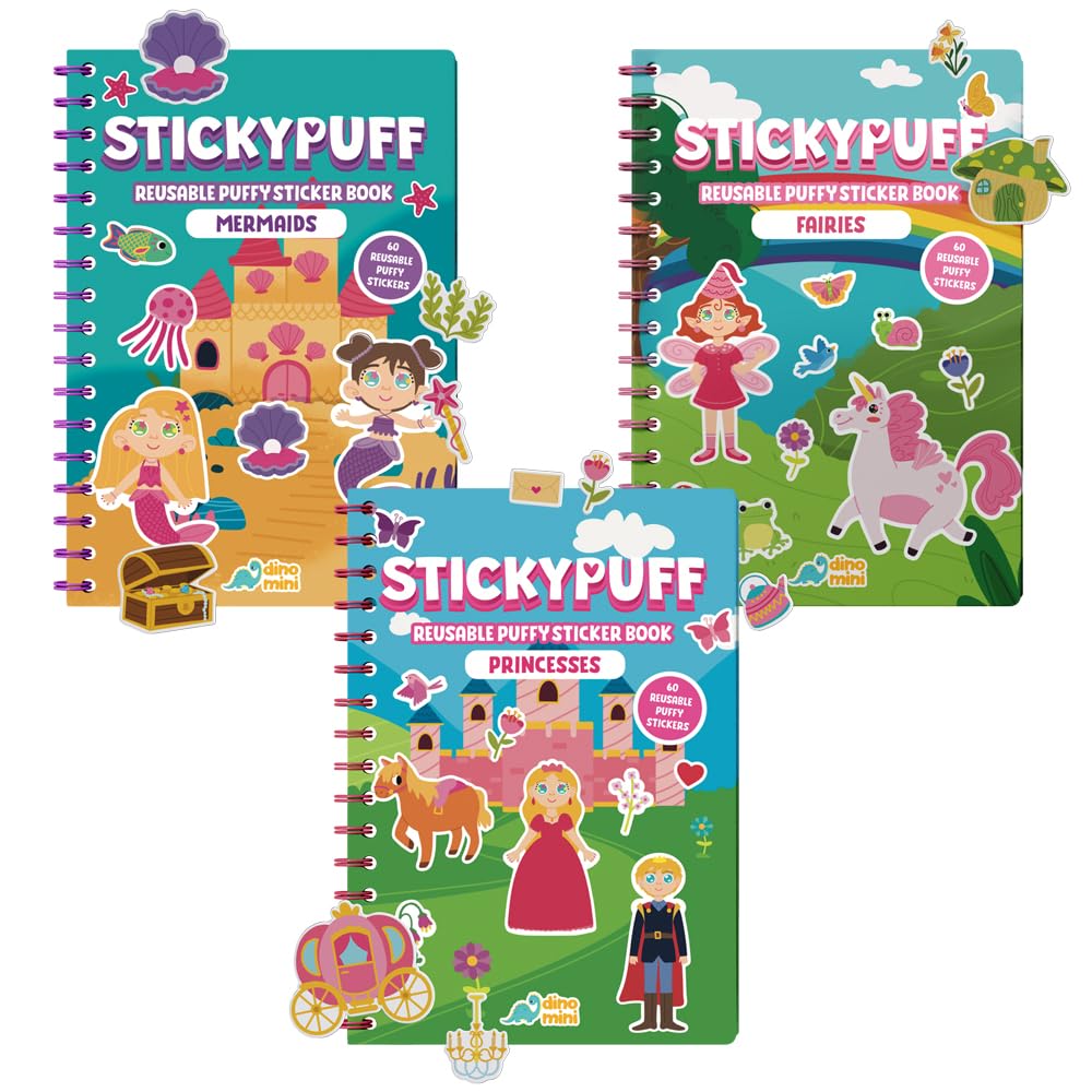 DINO MINI Stickypuff travel activity pack supports on-the-go creative play.