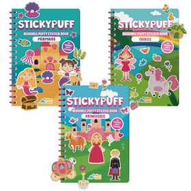 DINO MINI Stickypuff travel activity pack supports on-the-go creative play.