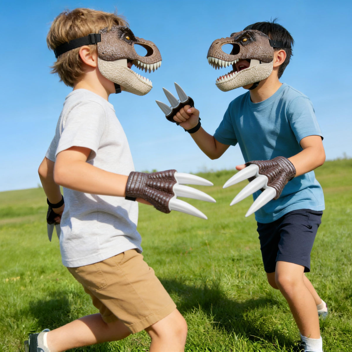 Dinoland T-Rex set on kid ready for imaginative play