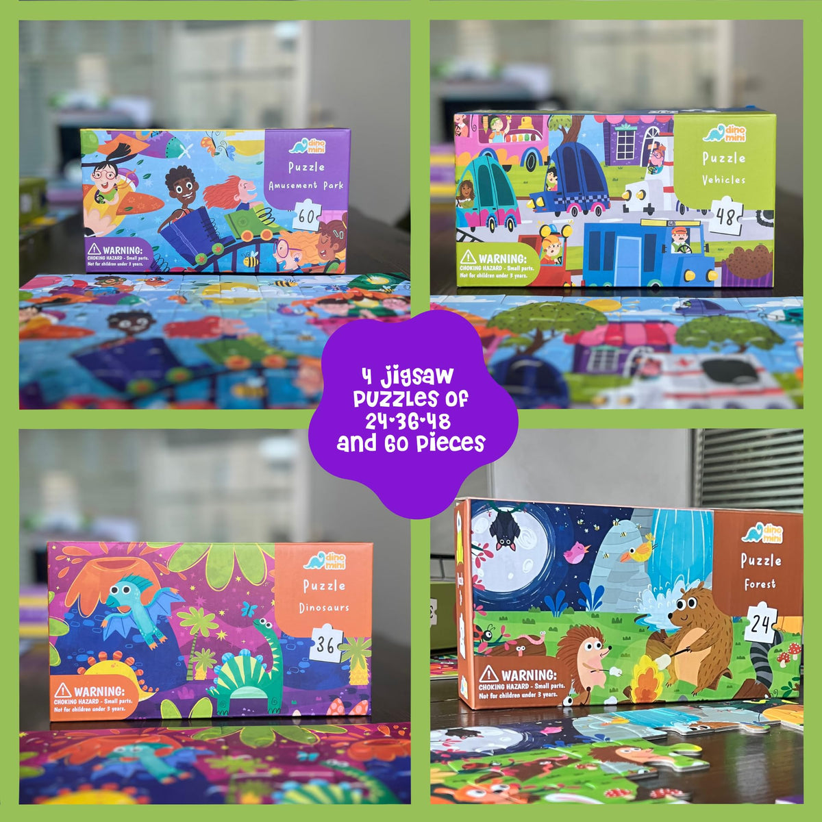 DINO MINI Dinomini 24-piece puzzle for beginner builders and steady progress.
