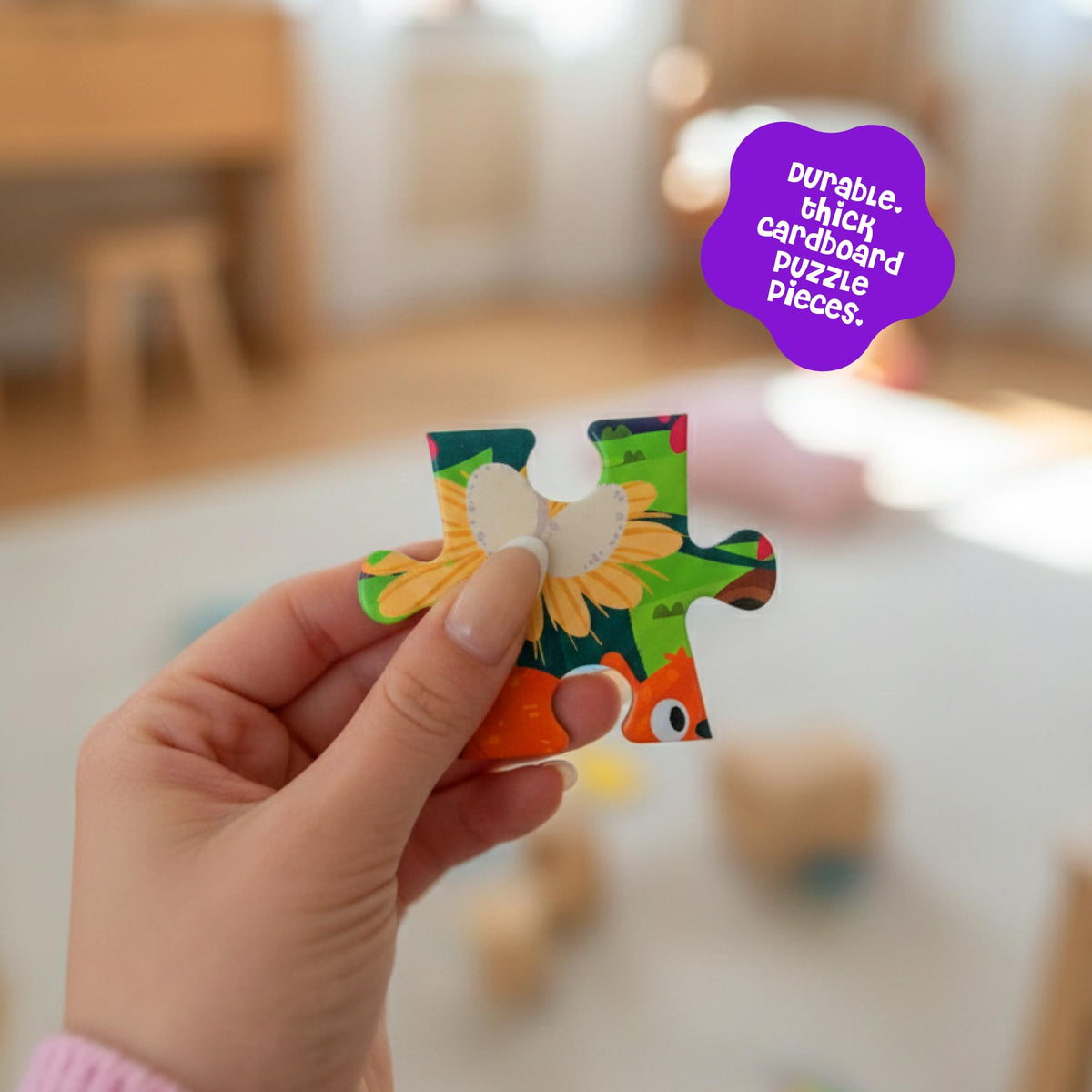 DINO MINI Dinomini 48-piece puzzle for growing fine-motor skills and focus.