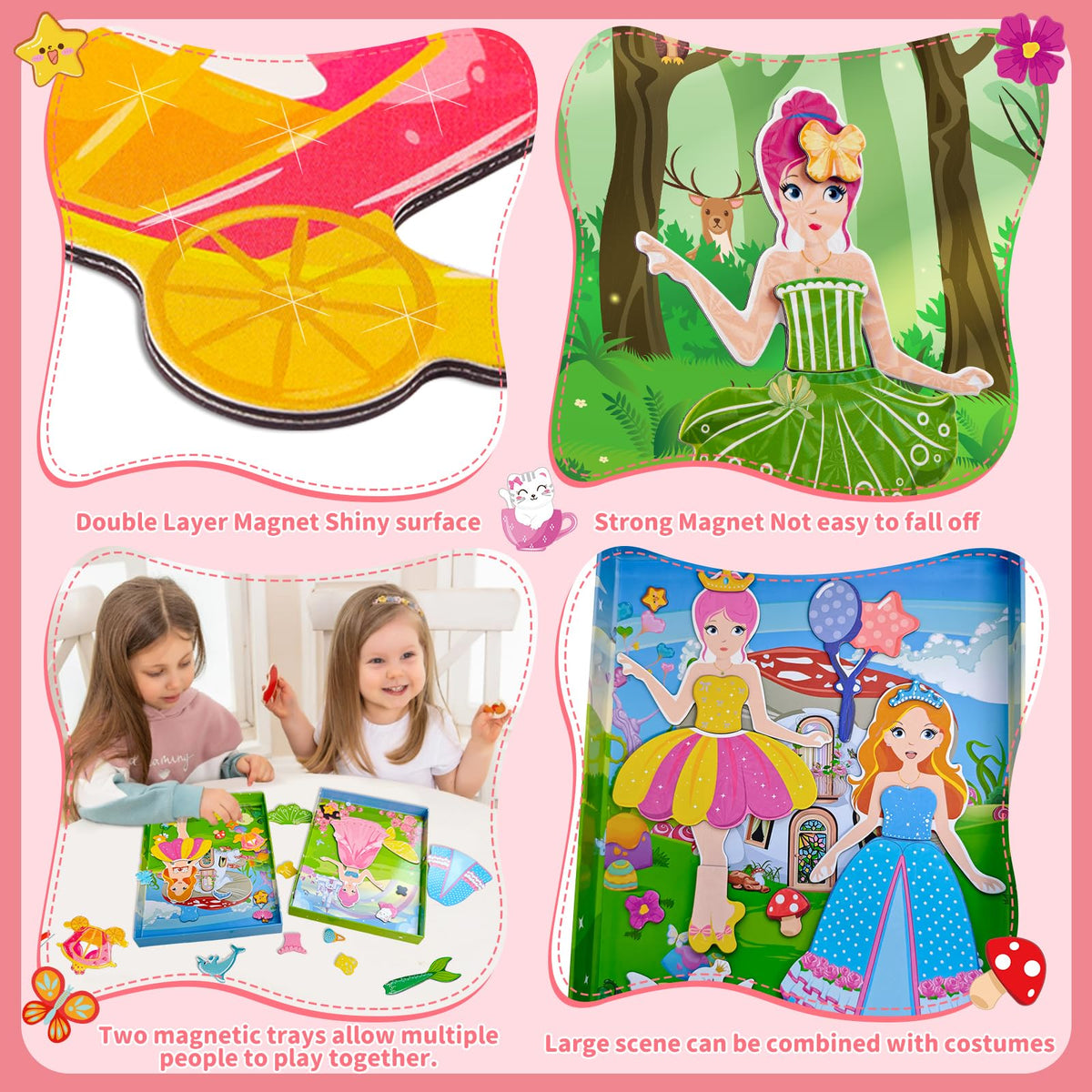 DINSUMRUG ballerina magnet doll for coordinated costume play