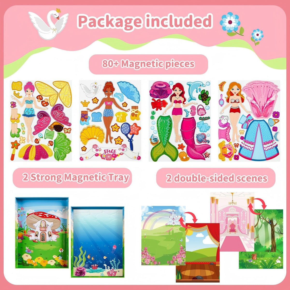 DINSUMRUG fairy magnet doll encourages colorful storytelling