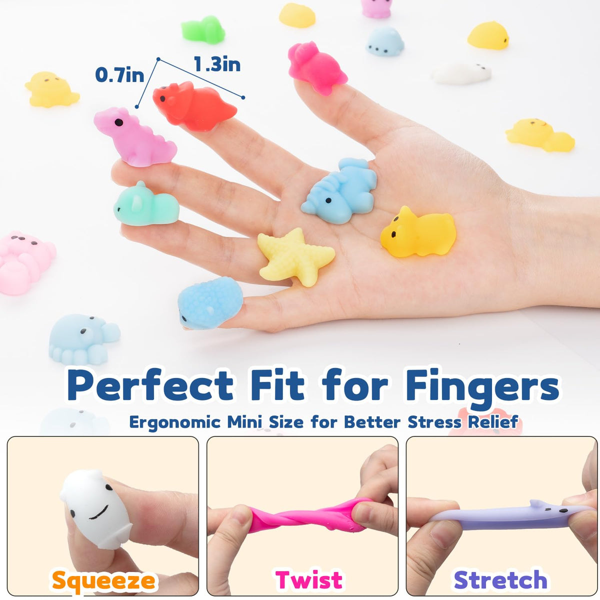 Dioju mini kawaii squishies provide portable stress relief during study or commutes.