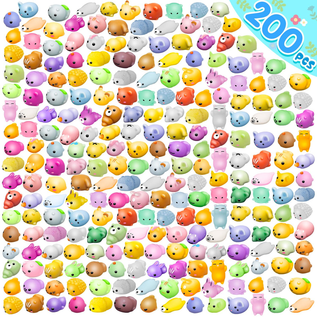 Dioju Mochi squishy toys with animal designs for engaging party favors and classroom prizes.
